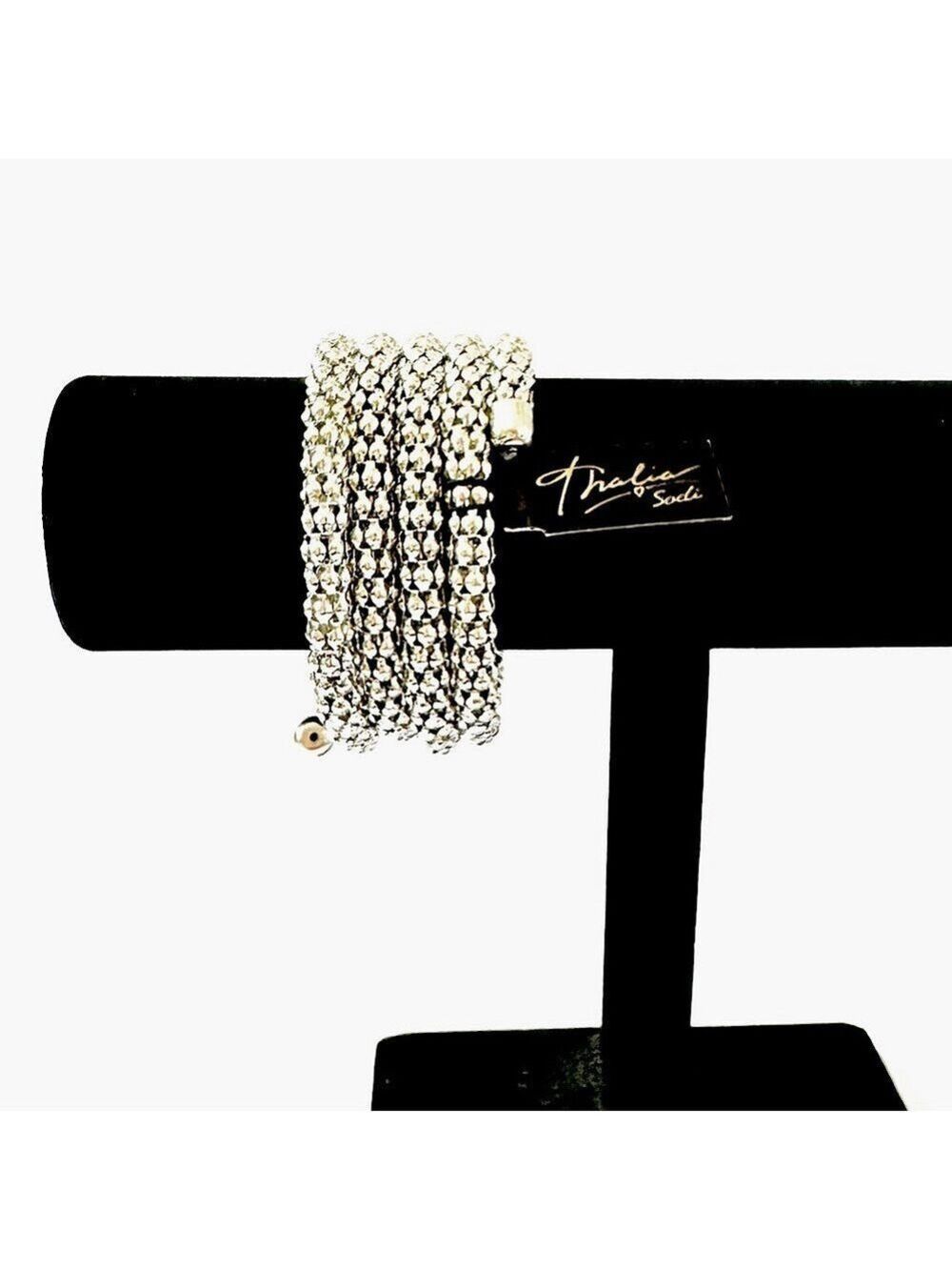 THALIA SODI Silver Coil Bangle Bracelet NWT - Picture 3 of 5